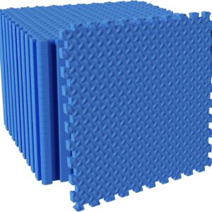 Puzzle Exercise Gym Flooring Mat, 3/4″ Thick High-Density EVA Interlocking Tiles, Workout Mat for Home Gym, Fitness Equipment, MMA, Gymnastics, 24-Piece Shock-Absorbing Exercise Mat (96 Sq Ft)