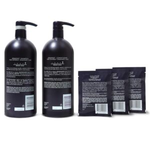 Nexxus Keraphix Shampoo and Conditioner – Damaged Hair Treatment System with Keratin Protein and Black Rice, 2 Count & 3 Repair Masks Treatment, 33.8 oz, 1.5 oz, 3 Count, 5 Count ( Pack of 1)