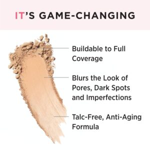 IT Cosmetics CC+ Airbrush Perfecting Powder Foundation – Buildable Full Coverage Of Pores & Dark Spots – Hydrating Face Makeup with Hydrolyzed Collagen & Niacinamide – 0.33 Oz