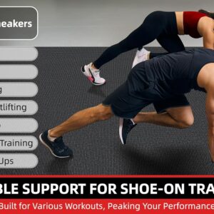 Extra Large Exercise Mat, 10’x6’/9’x6’/8’x6’/7’x5’/6’x4′ (8mm/10mm) Thick Workout Mat for Home Gym Flooring, Garage, Shoe-Friendly, High-Density, MMA, HIIT, Weight Lifting, Cardio&Strength