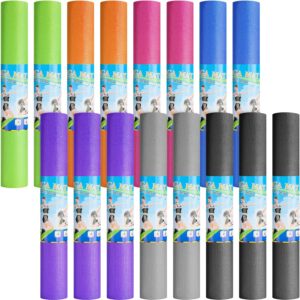 Funtery 16 Pack 3 mm Thick Yoga Mat Exercise Workout Mat Non Slip Fitness Pad for Women Gym Home Yoga Pilates
