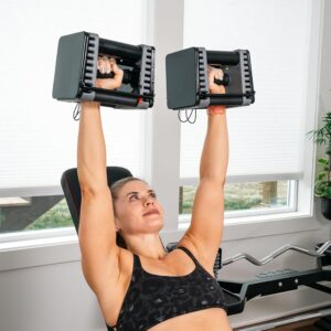 PowerBlock Elite EXP Adjustable Dumbbells, Sold in Pairs, Stage 1, 5-50 lb. Dumbbells, Durable Steel Build, Innovative Workout Equipment, All-in-One Dumbbells, Expandable with Expansion Kits