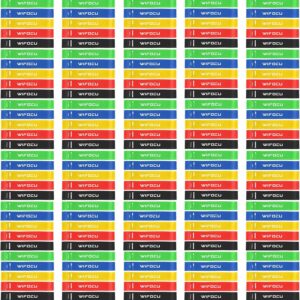 150 Pcs Bulk Fitness Resistance Bands Set for Gym Members Sports Class Students Gift, 5 Pieces Each with Storage & Carry Bag, Professional Grade Elastic Bands for Home Outdoor Workout Yoga Pilates