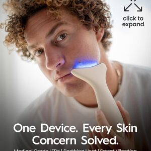 REVO Genie | Face & Neck Beauty Massager with Ultra Powerful LEDs for Wrinkles, Fine Lines, Puffy Skin, Uneven Skin Tone, Lymphatic Drainage, Lifting & Firming Facial Sculpting Tool with Light Therapy