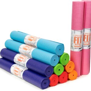 12-Pack Value Yoga Mat, 68″ x 24″ Non Slip Exercise Mat, 3mm Thick Gym Mat, Bulk Non Toxic Yoga Mats for Home Workout and Studios