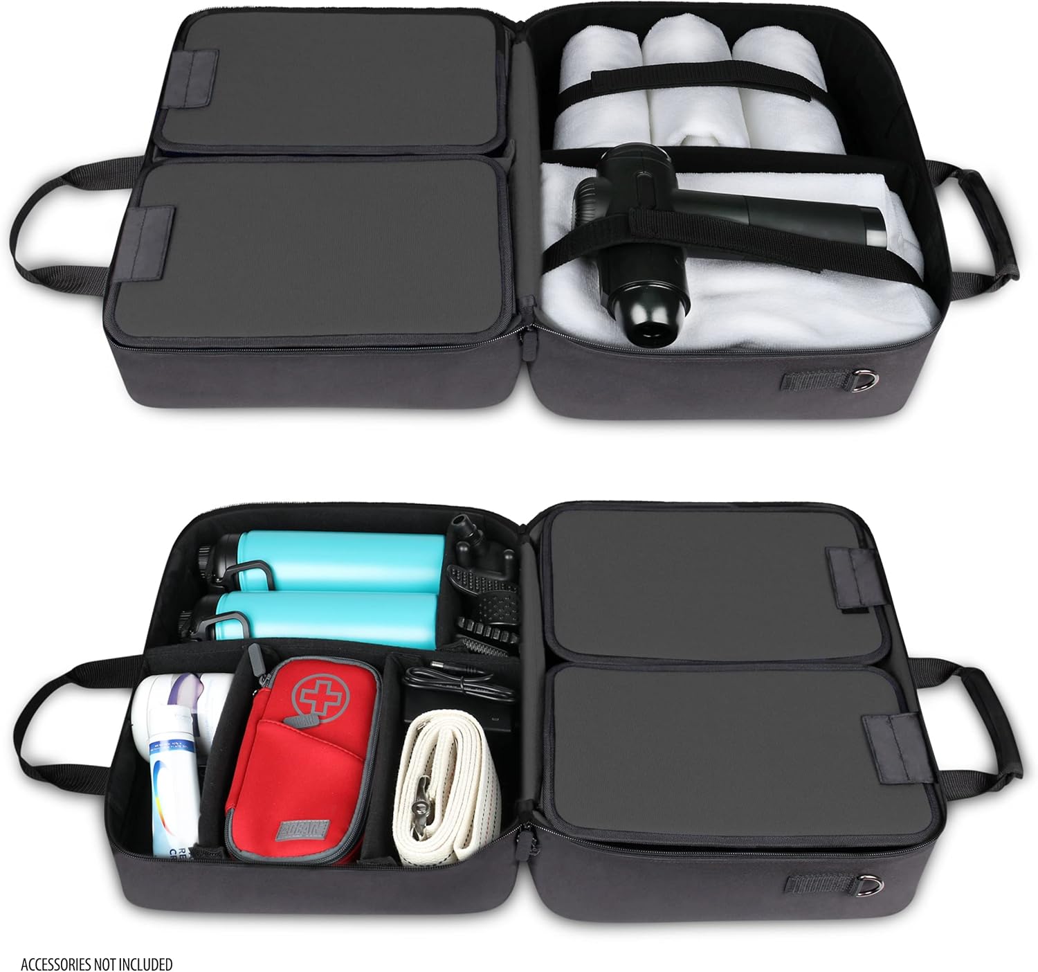 USA Gear Massage Gun Carry Case – Customizable Large Volume Interior, Durable Water & Scratch Resistant Exterior - Compatible with Theragun, Medcursor, Flyby, Hypervolt Massager, Sharper Image, etc. - Image 3