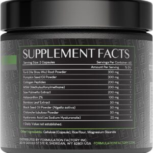 Crown of Glory 10-in-1 Hair Growth Maximizer, DHT Blocker with Saw Palmetto, Fo-Ti, Collagen, Supports Thicker Hair & Scalp Health (2 Month Supply, 120 Capsules)