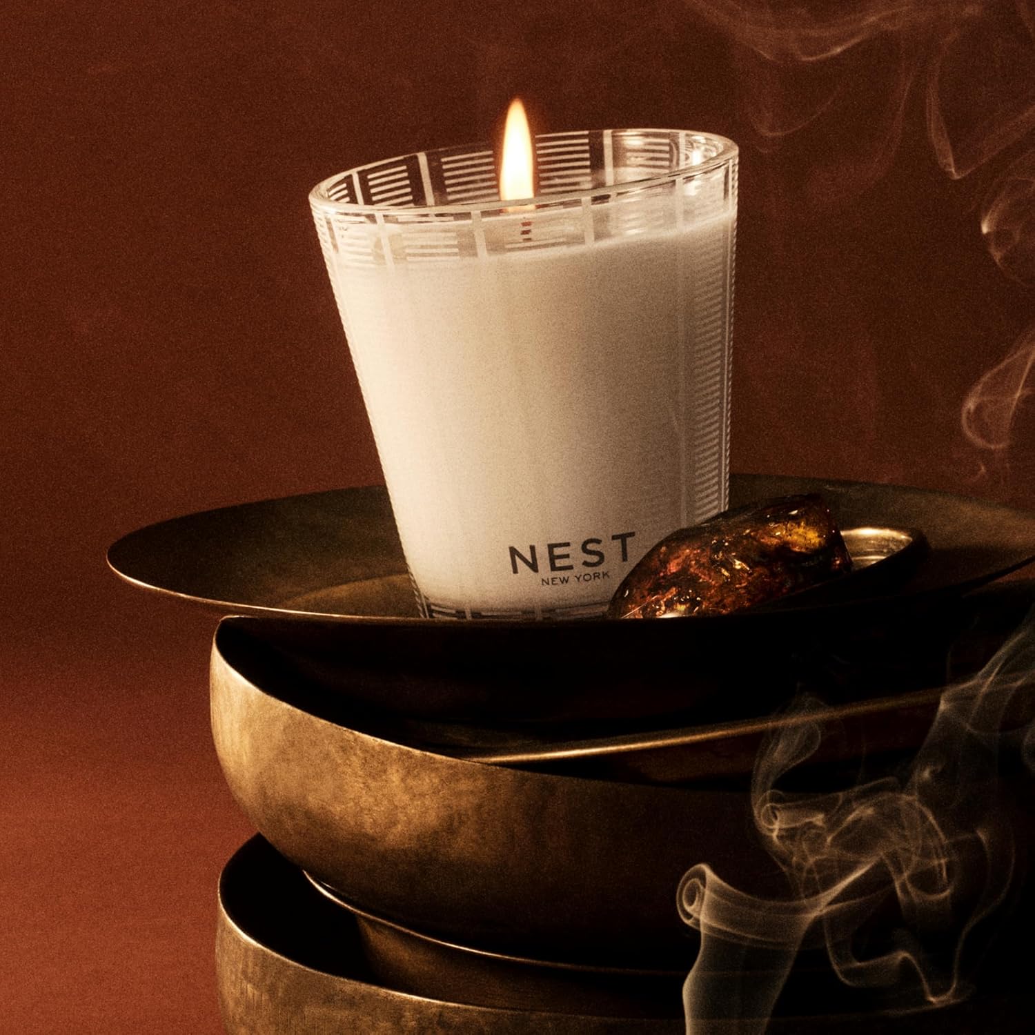 NEST New York Scented Classic Candle, Moroccan Amber - 8.1 oz - Up to 60-Hour Burn Time - Reusable Glass Vessel - Image 3