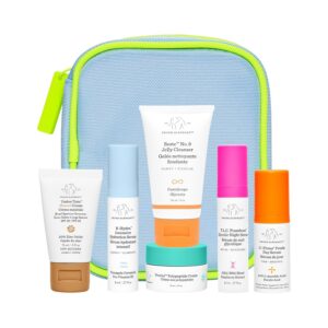Drunk Elephant The Littles 7.0 Kit – 6 Travel-Friendly A.M. and P.M. Essentials – Clean Clinical Skincare – Cruelty-Free – Dermatologist-Tested – Free of Essential Oils, Silicones, and Fragrance
