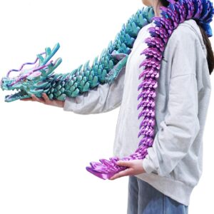 79inch Huge Dragon,Super Large 3D Printed Dragon Model,Movable Mouth,Flexible Joint Animals lacertid Figurines, Stress Relief Toys, Fidget restlessness, ADHD Toys, Surprise Fantasy Gifts