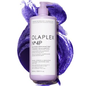 Olaplex Nº.4P Blonde Enhancer Purple Toning Shampoo, Repairs, Hydrates, & Brightens All Blonde, Lightened, & Grey Hair, 1 Liter