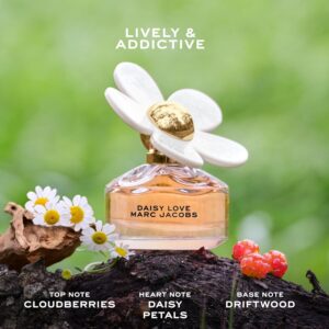 Marc Jacobs Daisy Love Eau de Toilette – Sweet Floral Women’s Perfume – With Notes of Crystallized Cloudberries, Daisy Petals & Driftwoods