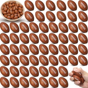 Civaner 500 Pcs Mini Foam Footballs for Adults 1.46 x 0.98 Inch Small Football Stress Balls Sports Fidget Ball for School Carnival Game Decoration Party Favor Stress Relief Toys(Light Brown)