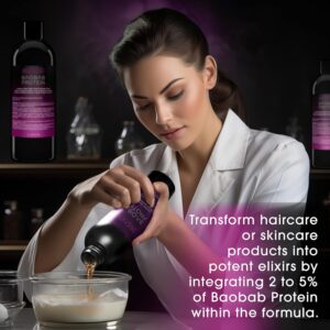 Liquid Baobab Protein – Pure Vegan Hydrolyzed Baobab Extract from African Trees for Haircare and Skincare – 34 Oz