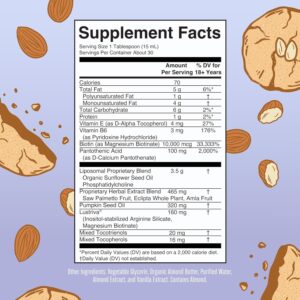 MaryRuth Organics Women’s Hair Growth MAX Liposomal | with Lustriva® + Biotin 10000mcg + Pumpkin Seed Oil | Thicker Hair | Hair Care | Wrinkles, Fine Lines, Skin Care | Ages 18+ | 15.22 Fl Oz