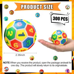 Shappy 300 Pcs Mini Foam Stress Relief Balls Bulk Pack for Adults Boys Girls, Squeeze Stress Balls for Finger Exercise Party Favors Classroom Prizes (Creative Style)