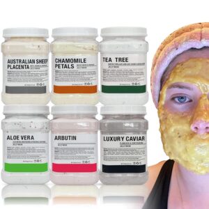 Jelly Mask for Facials Professional, Jelly Mask Powder for Face, Modeling Mask Powder, Estheticians Supplies Beauty Salon Spa Face Mask Skin Care, 23Fl Oz (6 Pack)