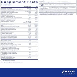 Pure Encapsulations UltraNutrient – Minerals & Multivitamins – Supports Liver & Heart Health* – Supplement for Antioxidants – with Vitamin C, CoQ10 & More – Gluten Free – 360 Capsules