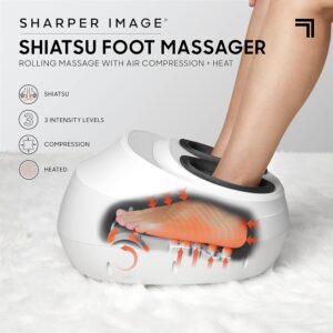 Sharper Image® Shiatsu Foot Massager: Soothing Heat & Compression, Pain Relief & Circulation, For Plantar Fasciitis & Neuropathy, Feet Massager, Masajeador Home Decor, Massage Tools, Mens 12/Womens 14