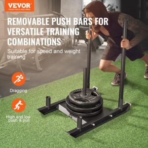 VEVOR Weight Training Pull Sled, Fitness Strength Speed Training Sled, Steel Power Sled Workout Equipment for Athletic Exercise and Speed Improvement