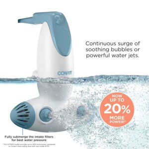 Conair Jet Hydro Spa – Portable Bath Spa with Dual Hydro Jets for Tub – Bath Spa Jet for Tub Creates Soothing Bubbles and/or Massage – Spa Bath for at Home Use