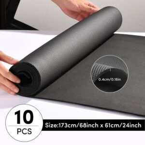10 Pack Yoga Mats Bulk, 68” x 24” x 4mm Thick Black Yoga Mats for Kids and Adults, Anti-Slip Tear-Resistant Exercise Mat for Fitness Stretching Home Workout Gym and Studio