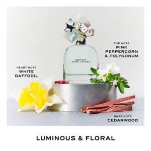 Marc Jacobs Perfect Eau de Toilette – Floral Women’s Perfume – With Notes of Pink Peppercorn, Polygonum, White Daffodil & Cedarwood
