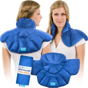 PhysioNatural Microwavable Heating Pad – for Instant Relief and Relaxation in Cases of Muscle Pain, Tension and Stress, Aches, Spasms, Stiffness, Migraines, and Headaches – Unscented