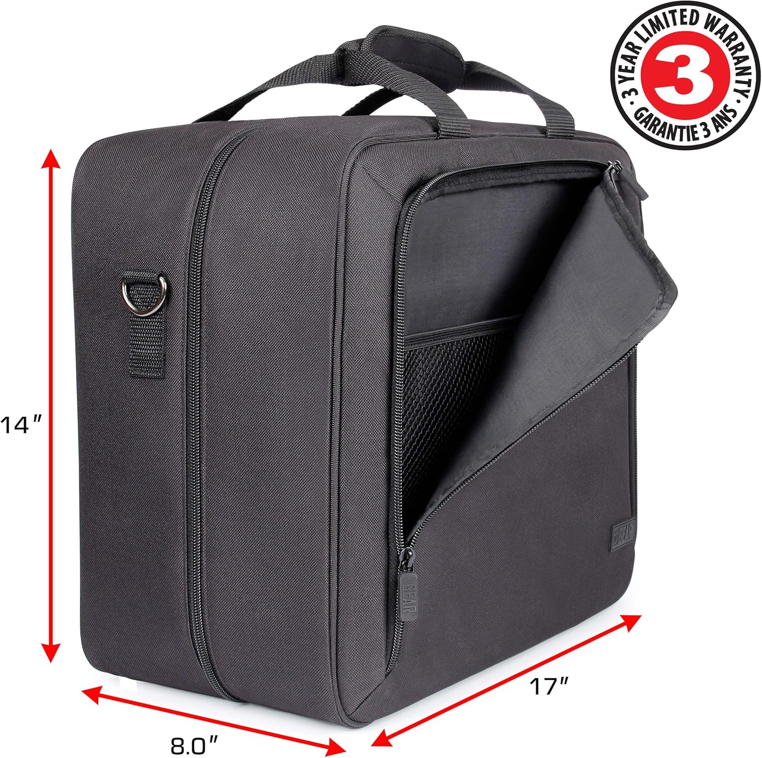 USA Gear Massage Gun Carry Case – Customizable Large Volume Interior, Durable Water & Scratch Resistant Exterior - Compatible with Theragun, Medcursor, Flyby, Hypervolt Massager, Sharper Image, etc. - Image 9