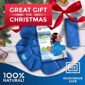 PhysioNatural Microwavable Heating Pad – for Instant Relief and Relaxation in Cases of Muscle Pain, Tension and Stress, Aches, Spasms, Stiffness, Migraines, and Headaches – Unscented