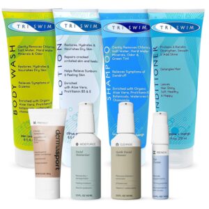 TRISWIM and Dermasport Athlete’s Care Bundle | Advanced Skincare and Haircare for Chlorine Removal, Hydration, and UV Protection | Perfect for Swimmers and Athletes